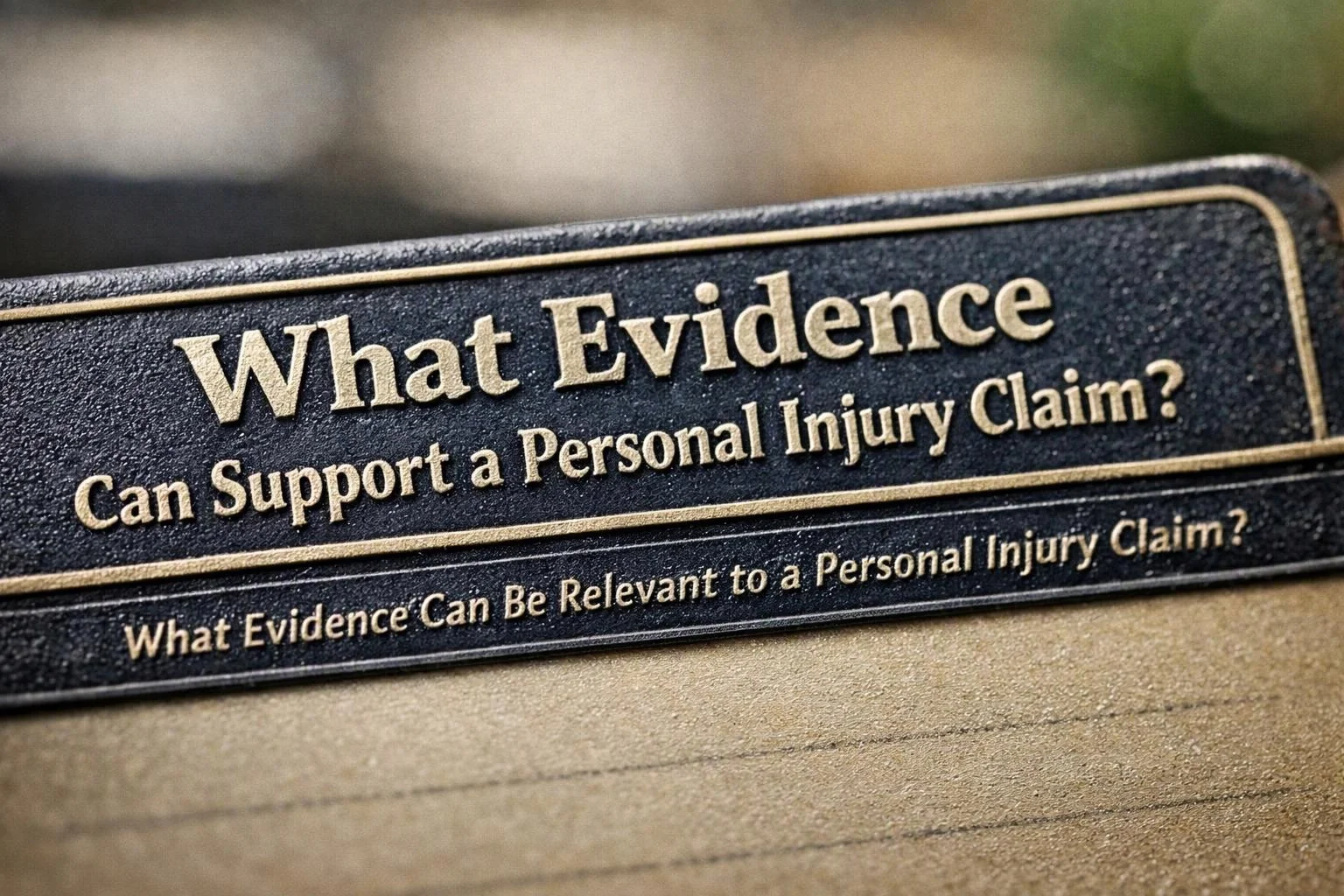 What Evidence Can Support a Personal Injury Claim?