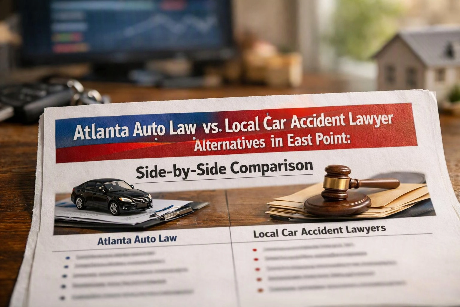 Atlanta Auto Law vs Local Car Accident Lawyer Alternatives in East Point: Side-by-Side Comparison
