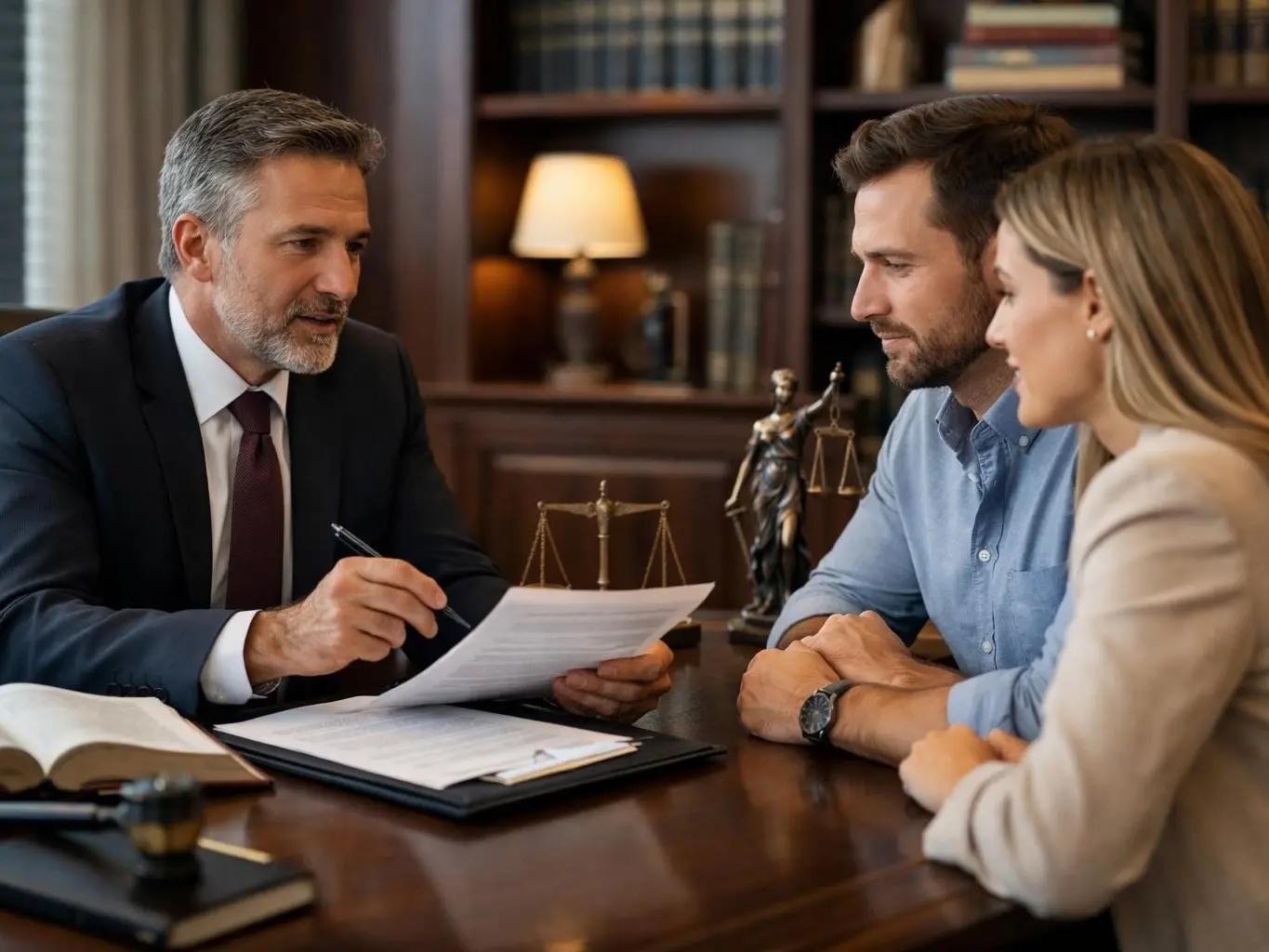 Car accident attorney helping injured driver after rideshare wreck in Midtown Atlanta during summer storm traffic
